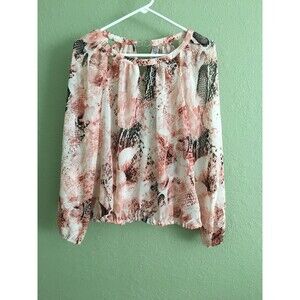 Jennifer Lopez Women's Size S  Sheer Pink Blouse